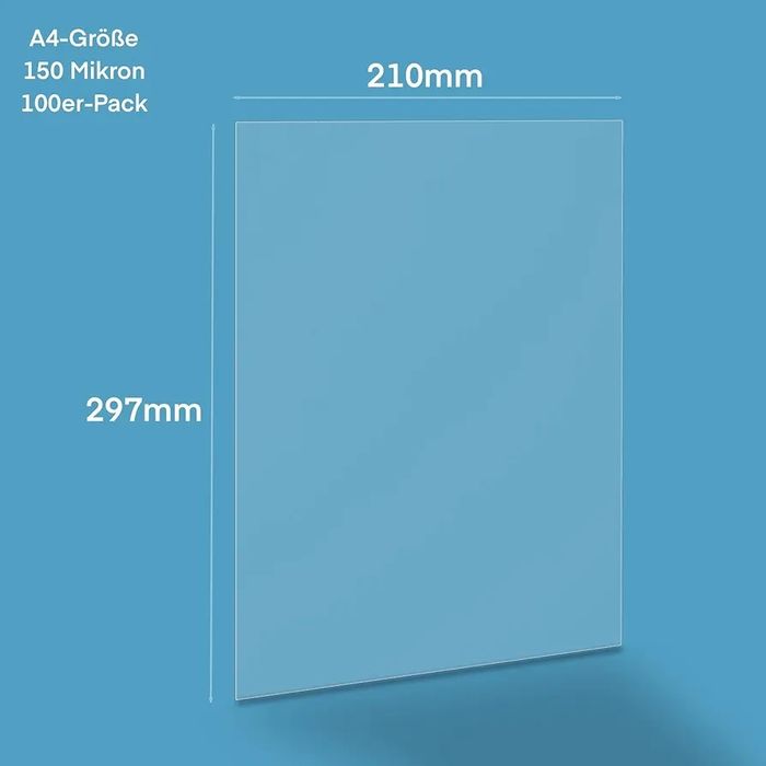 100 folii transparente PVC, 150 microni