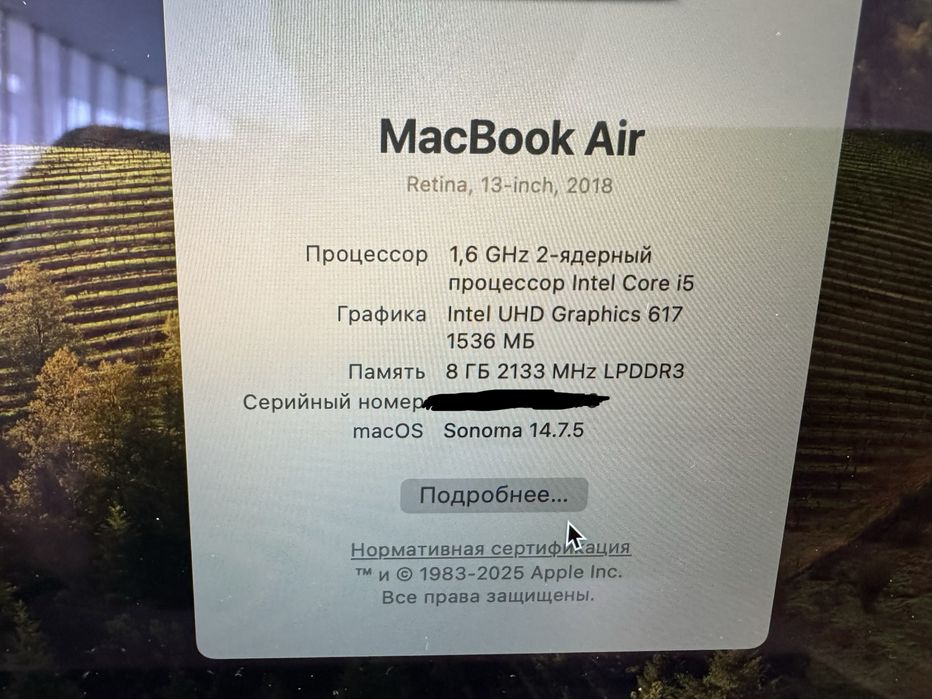 MacBook Air 2018/8/128