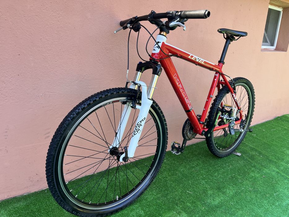 Като Нов Алуминиев Велосипед KROSS LEVEL 26цола 8х3 Внос Германия