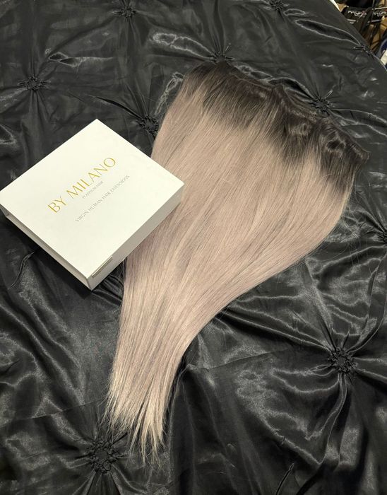 vând set extensii clip on păr natural