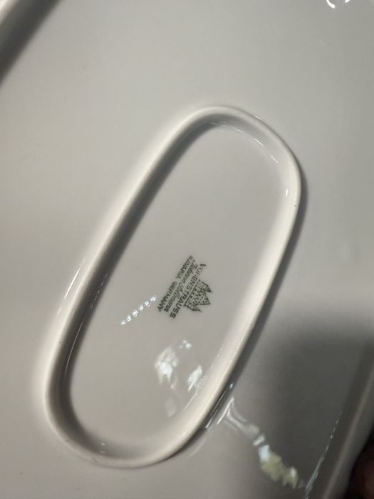 красив немски порцеланов сервиз с рисунки риби