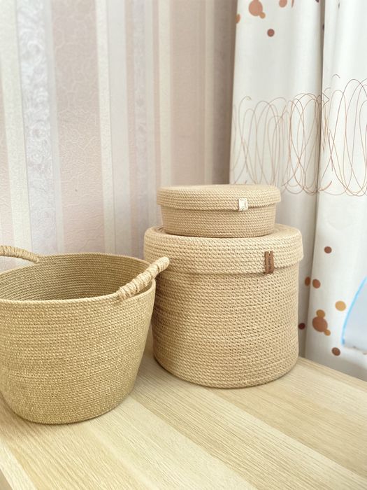 Корзина джутовая