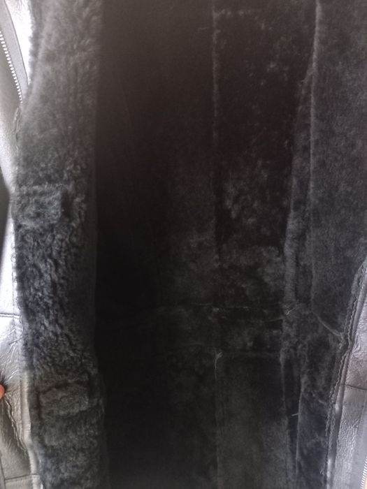 Ново палто от агнешка кожа и яка от сребърна лисица