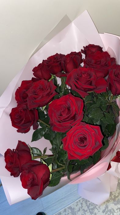 15 шт голландские розы большие за 6тыс
