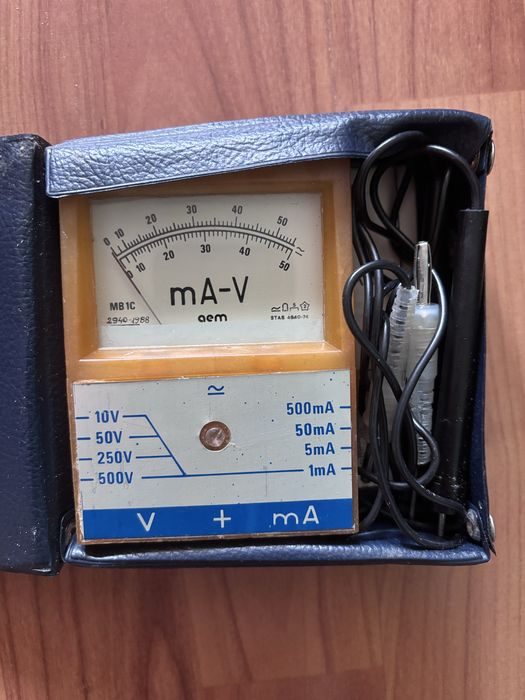Vând voltmetru + ampermetru de colectie AEM MB1C din 1988