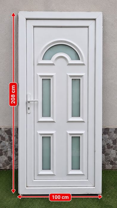 Ușă termopan PVC 208x100 + geam termopan PVC 127x79 Constanța