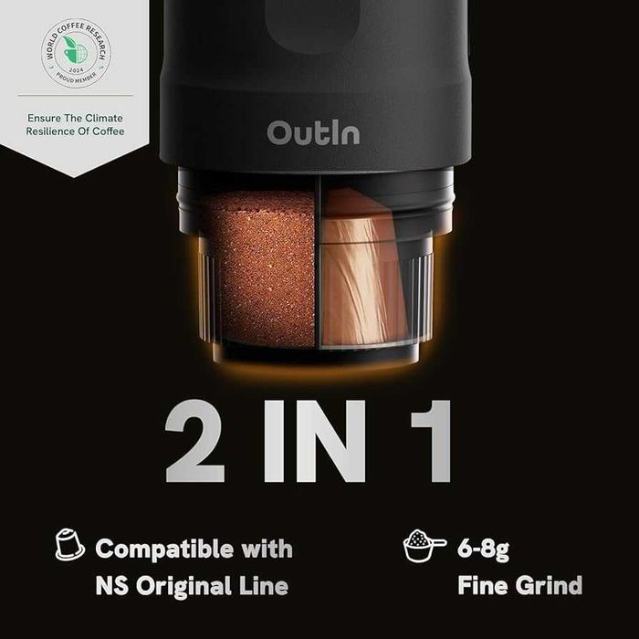 Портативная кофеварка Outin Nano Portable Electric Espresso Machine!