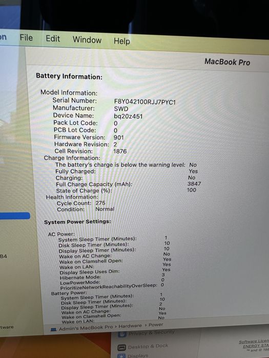 MacBook Pro 13” 2020 / i5 / 16GB / 512GB SSD / Touch Bar – перфектен