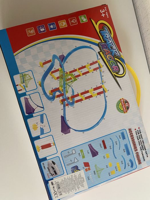 Локомотивче с 3D релсов път с лупинг, влак, релси, влакче