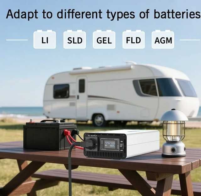 Invertor FDiK S3 5000W 12V sau 24V, sinus pur ecran LCD