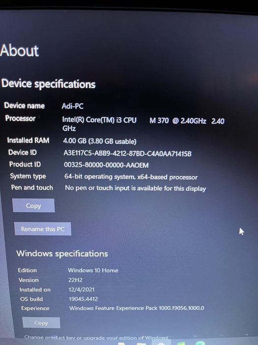 Laptop Toshiba Satellite A660