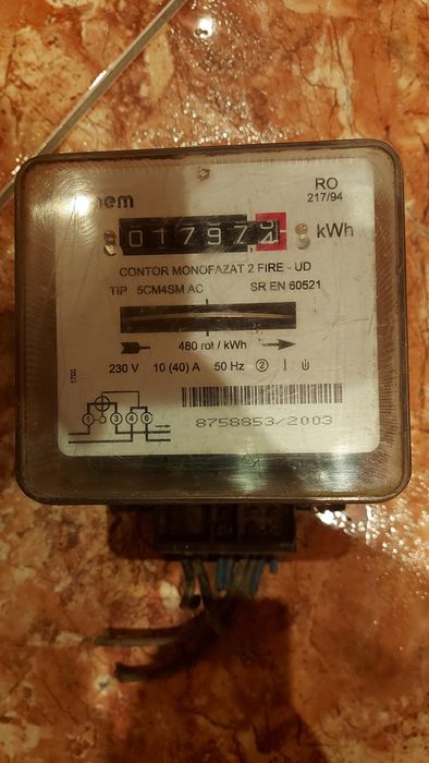 Contor electric vechi 1797kWh