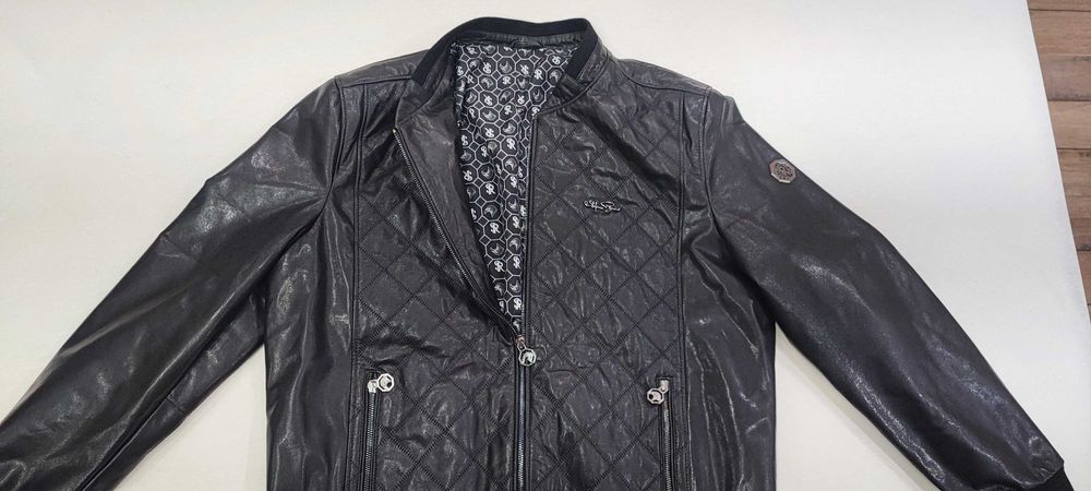 Стилно Кожeно яке на Stefano ricci made in Italy