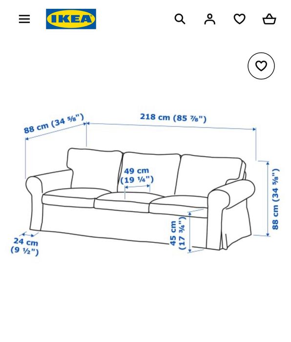 IKEA EKTORP – диван + 2 кресла | 2 комплекта калъфи