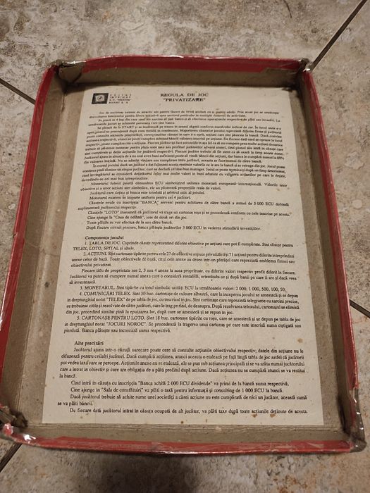 Joc vechi vintage PRIVATIZARE un MONOPOLY din anii '90