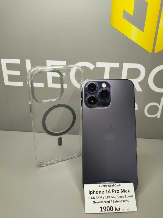 Iphone 14 Pro Max Deep Purple 6GB RAM/128GB/Neverlocked/Baterie: 83% ID1795