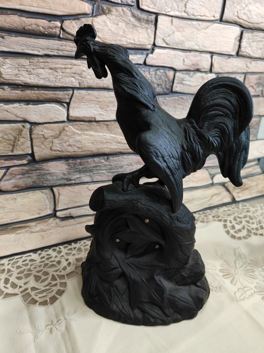 Чугунные настольные часы "Петух"