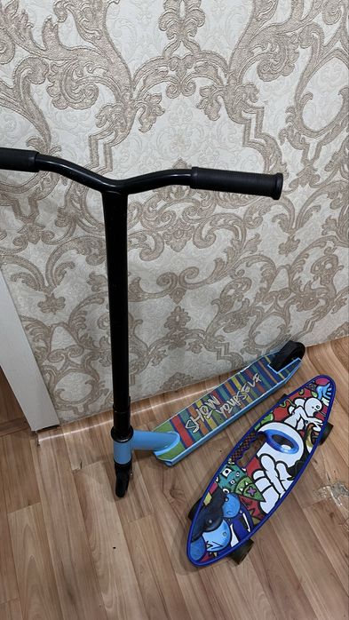 трюковой самокат+пенни борд в подарок