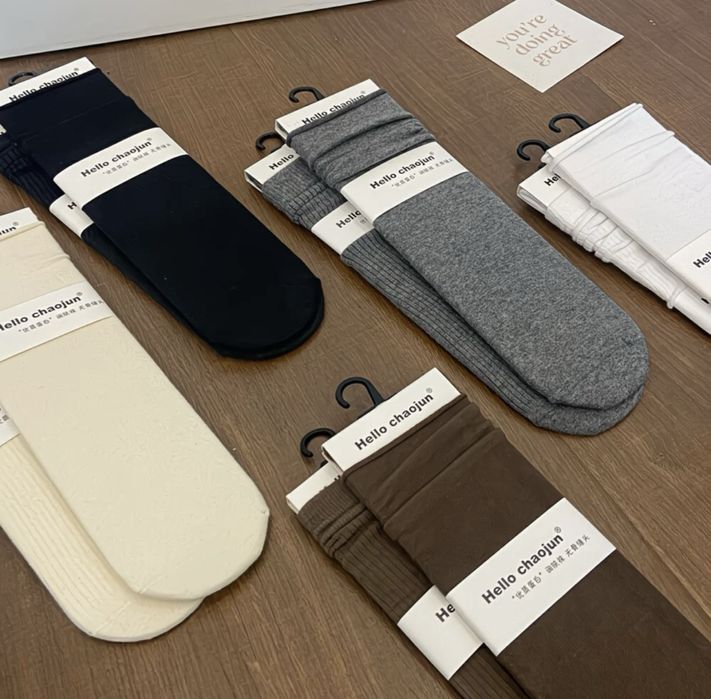 Женские носочки в рубчик