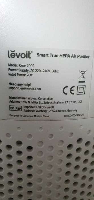 Пречиствател за въздух Levoit Core 200S