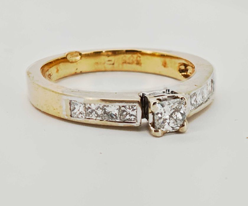 Inel aur 14kcu diamante 0.75ct