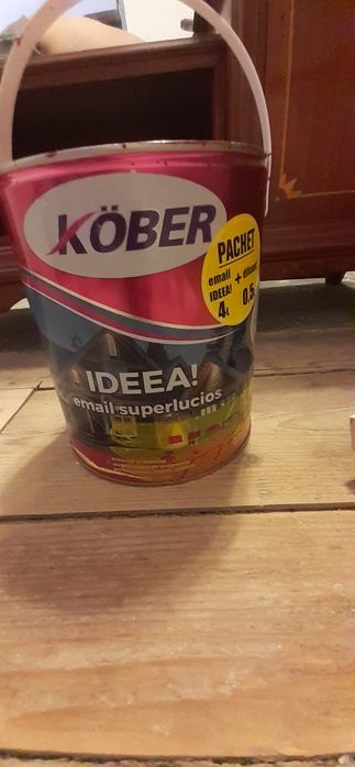 Vopsea email Kober maro roscat superlucios 4 litri + 0.75 litri