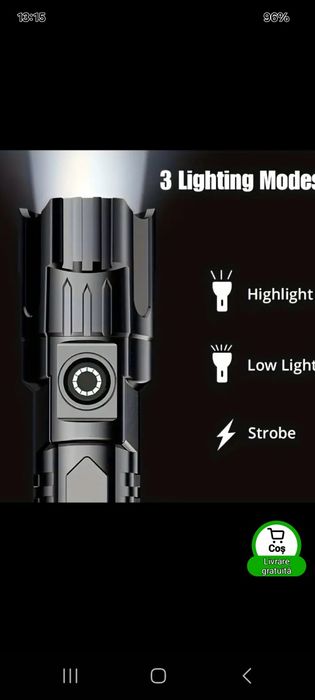 Lanterne LED reîncărcabile cu lupă