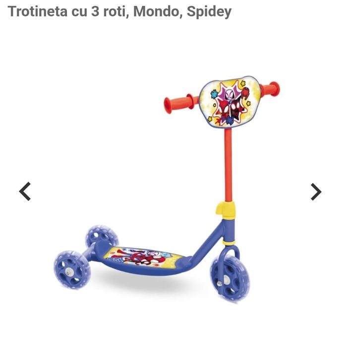 Trotineta cu 3 roti nouă cu Spiderman Spidey sau Patrula cățelușilo