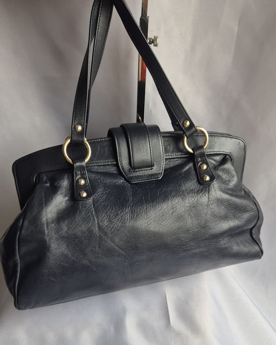 Geanta piele naturala Giulia Ricci neagra