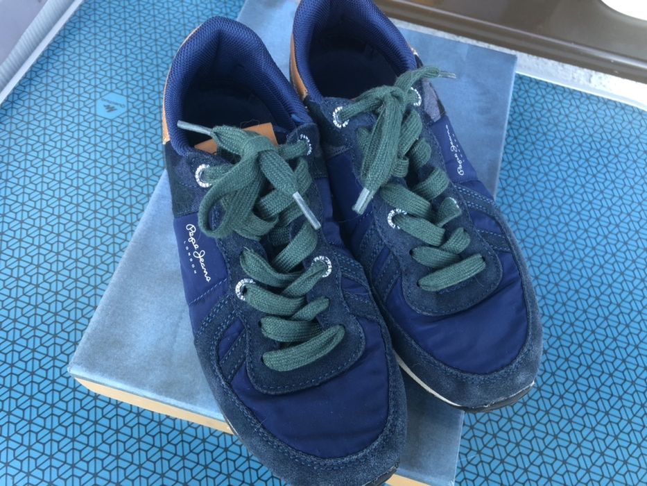 Pantofi copii Pepe Jeans marimea 35, albastru camuflaj