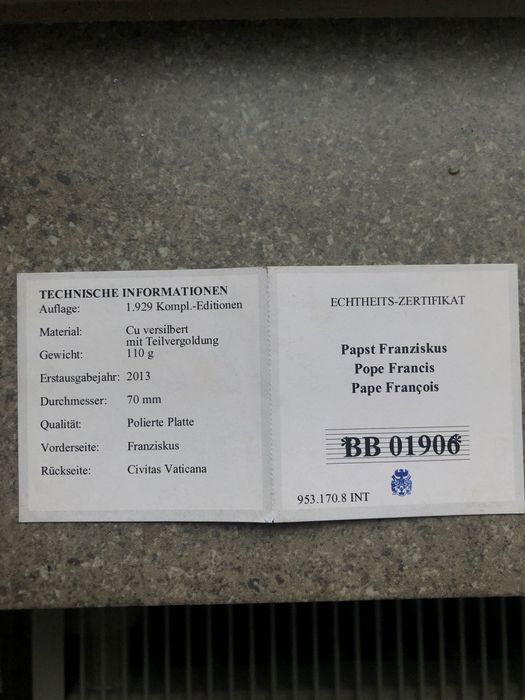 Medalie Papa Francisc/Francesco