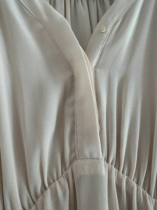 Rochie de șifon, H&M, bej-deschis, marime XS