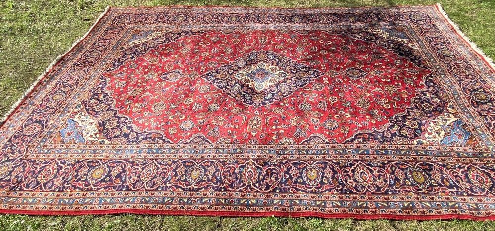 Огромен персийски килим Кашан 4х3м