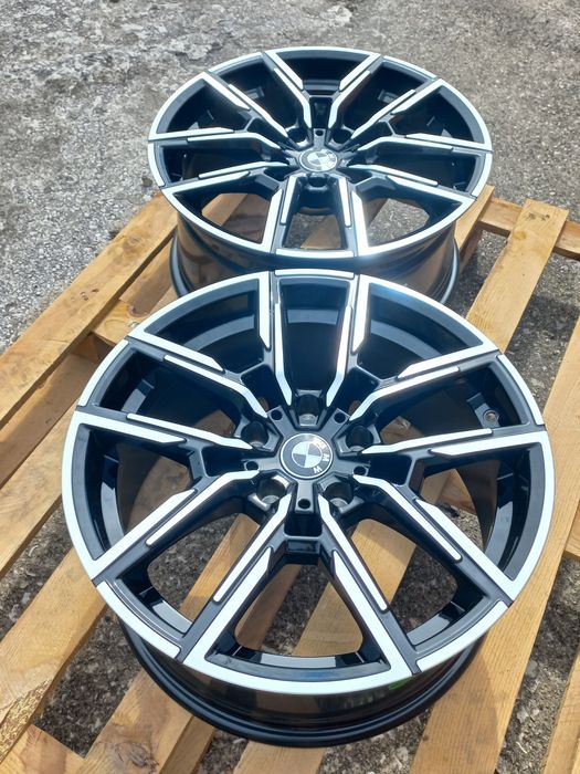 18"Bmw 5x120 8.5j et30 E46 E90 E91 E91 F10 F30 F11 F13 F01 X1 X3 X5 4x4 Xdrive Black polish Чисто Нови