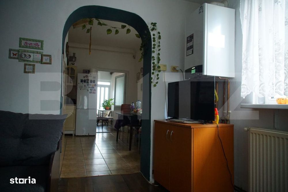 Liniste, spatiu -casa primitoare cu curte mare, gata de mutare, in Cam