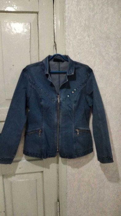 Джинсовый пиджак куртка джинсовка в талию