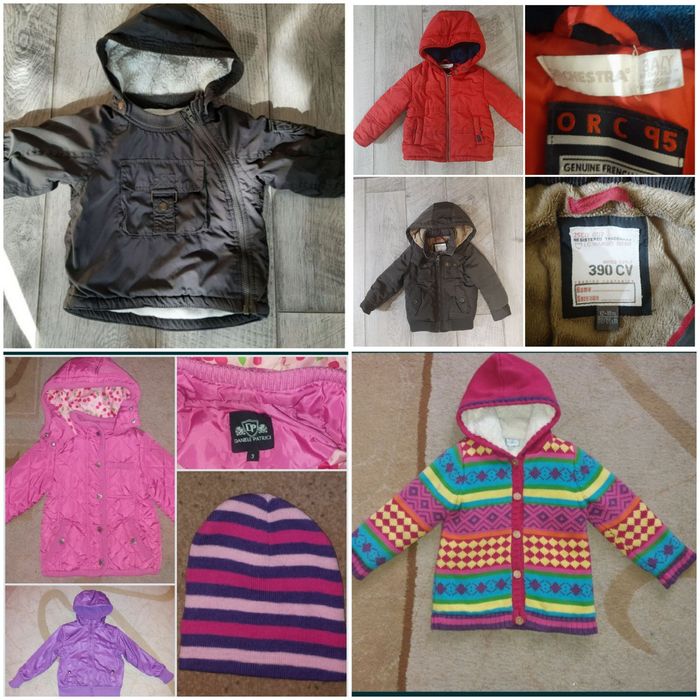Много разных курток , комбинезоны.