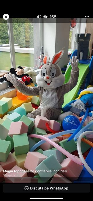 Costume Mascote Buggs Bunny, evenimente, pasti, Halloween, nou