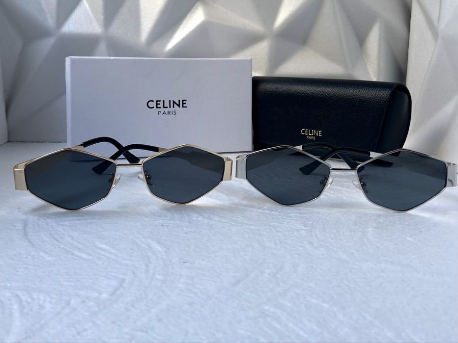 Дамски слънчеви очила ромб 2 цвята златни сребърни