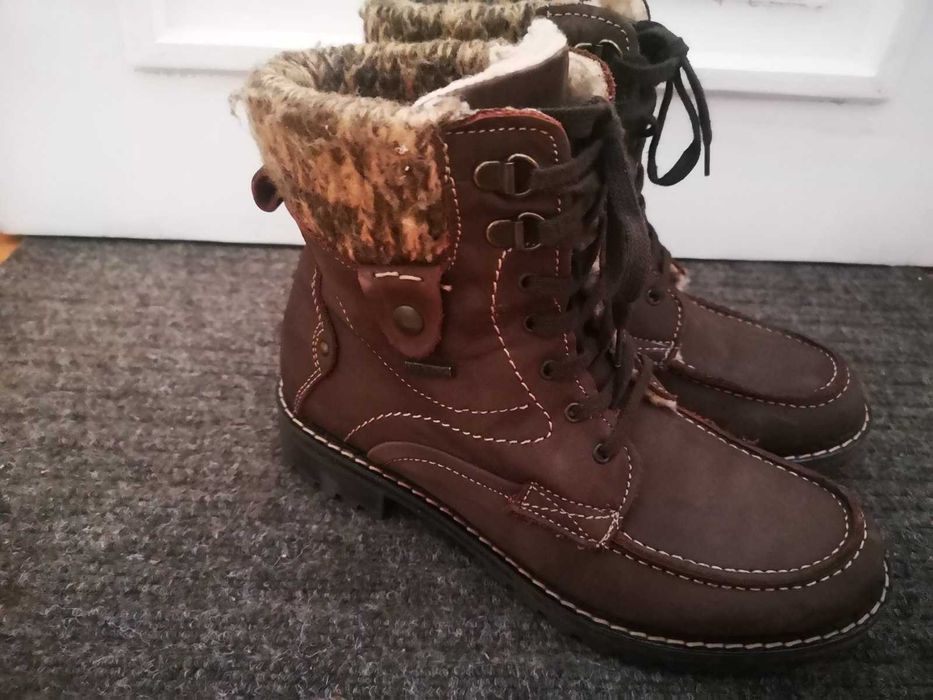 Зимни боти от естествена кожа 36-ти номер НОВИ