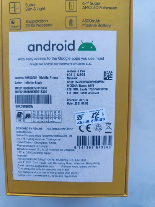 Realme 8 pro 6/128 gd