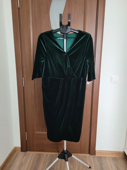 Rochie catifea verde smarald