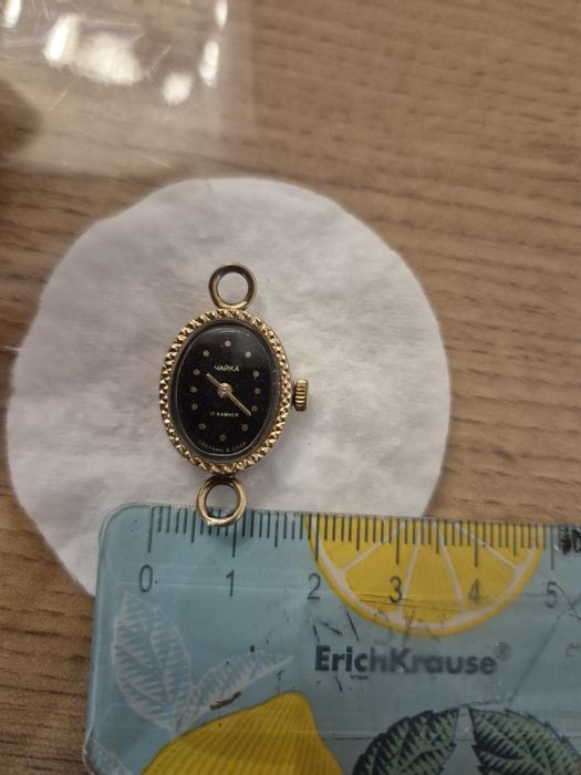 Новые часы Чайка СССР позолоченные