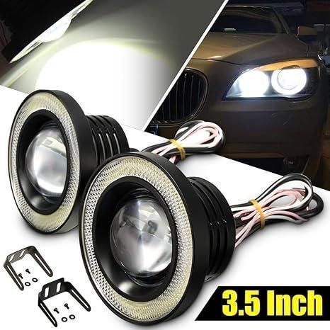 Лед халогени с ангелски очи 12V 89мм