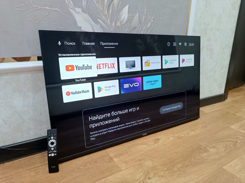 Телевизор Haier 4k Смарт ТВ + Кронштейн.