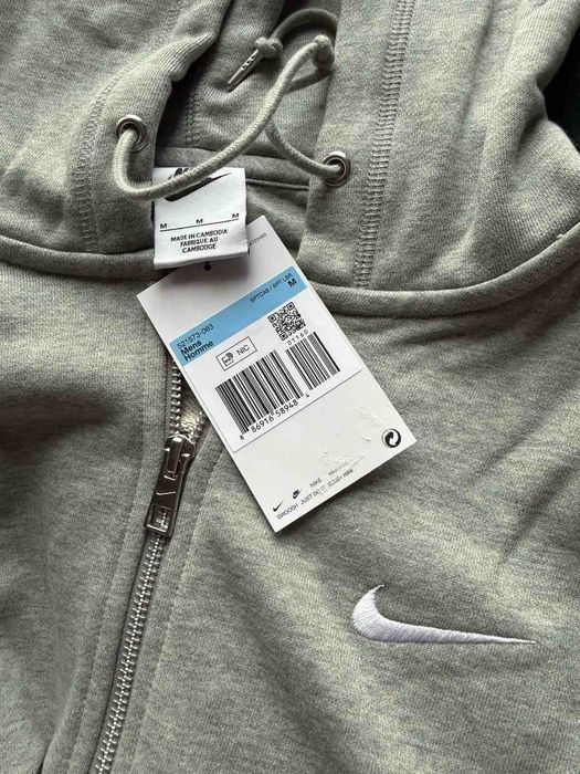 Nike суитшърт с цип – сив, оригинален, размер M