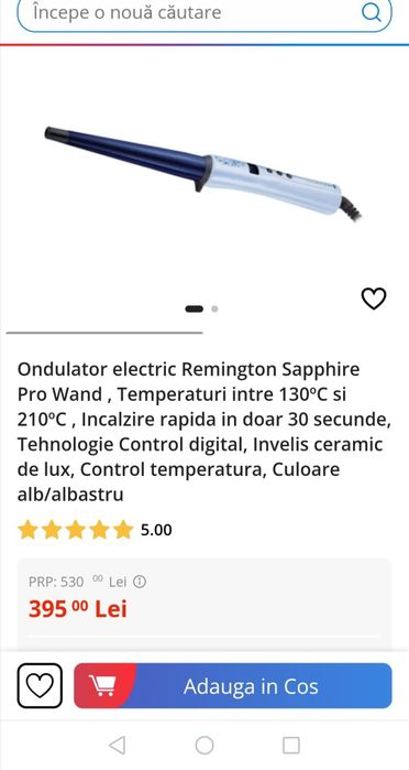 Remington Sapphire Ondulator 100 lei