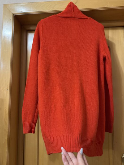 Cardigan lung merino 100% Peter Hahn, mărime 38.