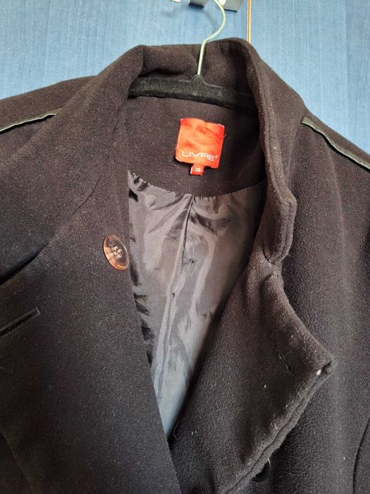 Palton damă negru Livré mărimea 38 (M) elegant cu nasturi
