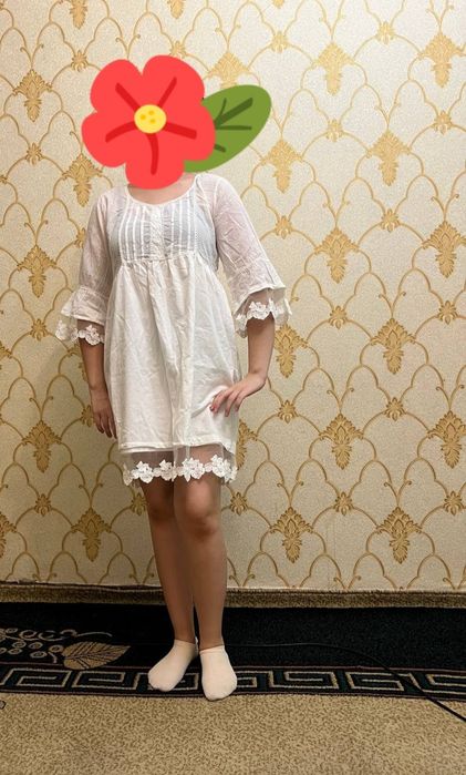 Белая Платья для девочек кизлага куйне